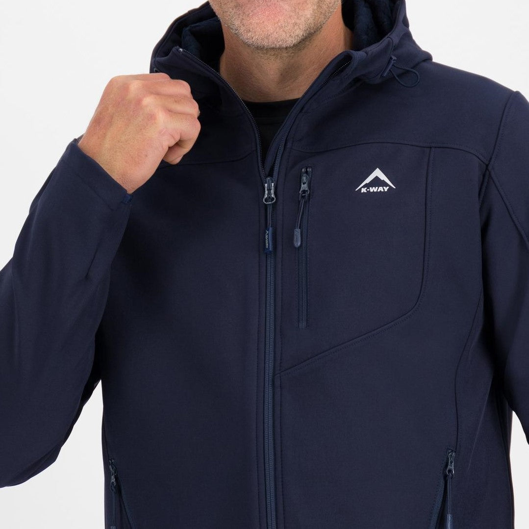 K-WAY MEN'S APEX SOFTSHELL HOODIE