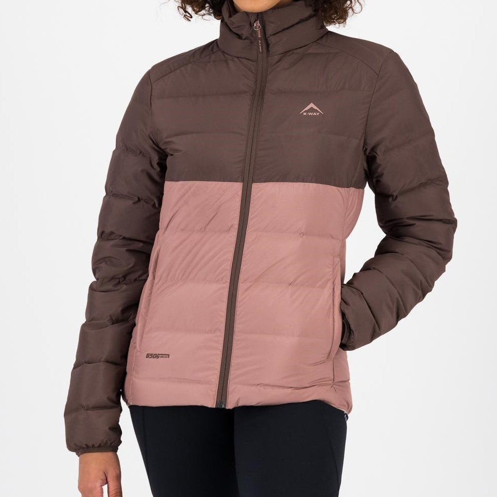 K-WAY WOMEN’S EVERGLADE COLOURBLOCK DOWN PUFFER JACKET