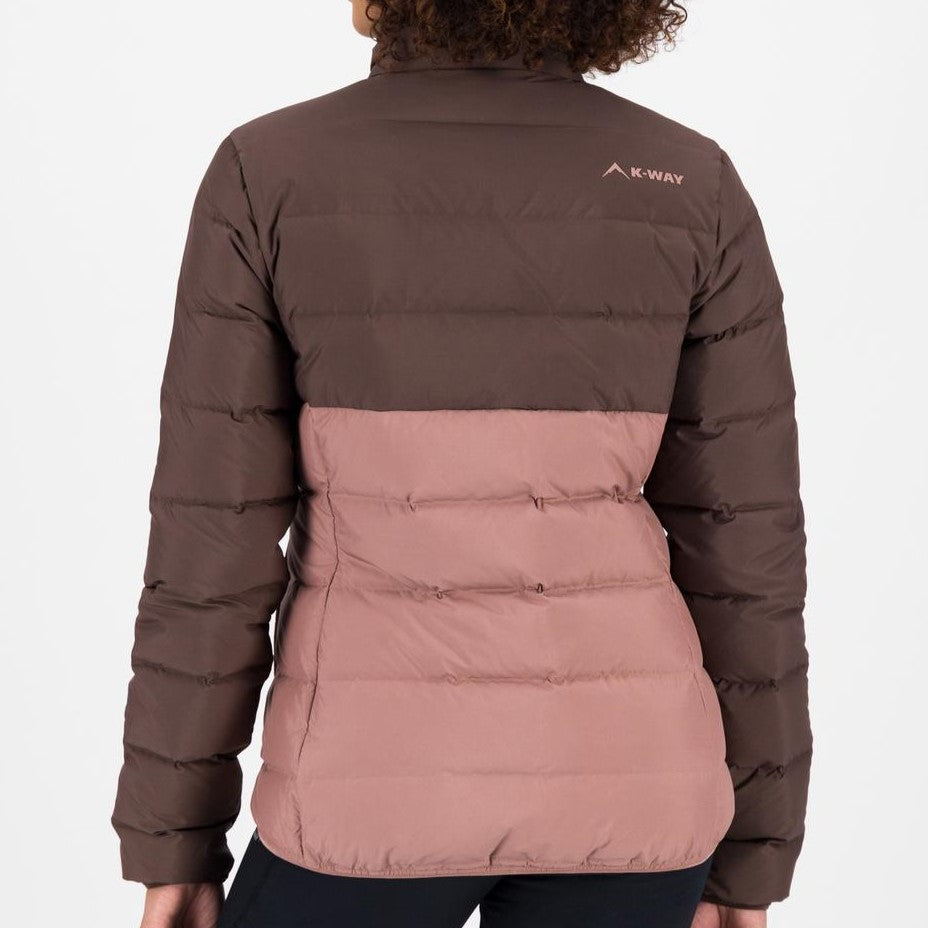 K-WAY WOMEN’S EVERGLADE COLOURBLOCK DOWN PUFFER JACKET