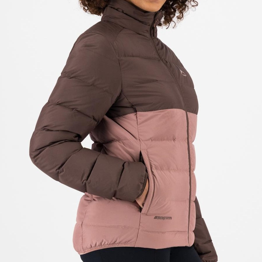 K-WAY WOMEN’S EVERGLADE COLOURBLOCK DOWN PUFFER JACKET