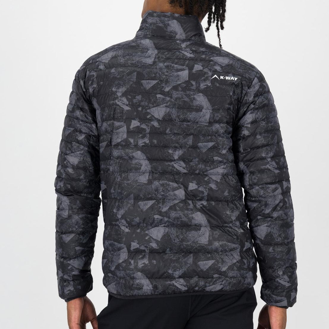 K-WAY MEN’S K-LITE PRINTED DOWN PUFFER JACKET