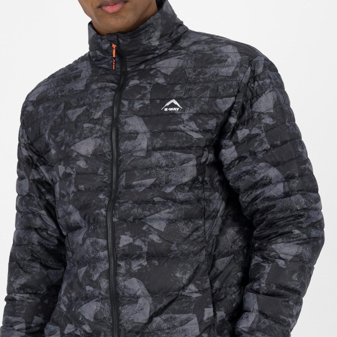 K-WAY MEN’S K-LITE PRINTED DOWN PUFFER JACKET