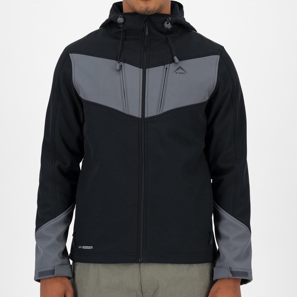 K-WAY MEN’S BENJI SOFTSHELL HOODIE