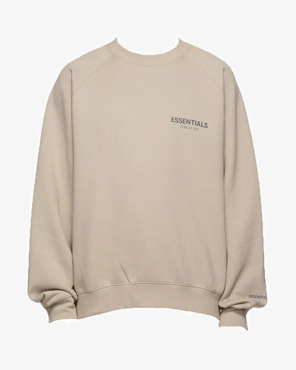 FOG ESSENTIALS FW21 REFLECTIVE CHEST LOGO TAN CREWNECK