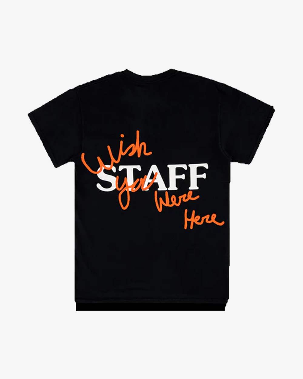 TRAVIS SCOTT ASTROWORLD WISH YOU WERE HERE STAFF BLACK TEE