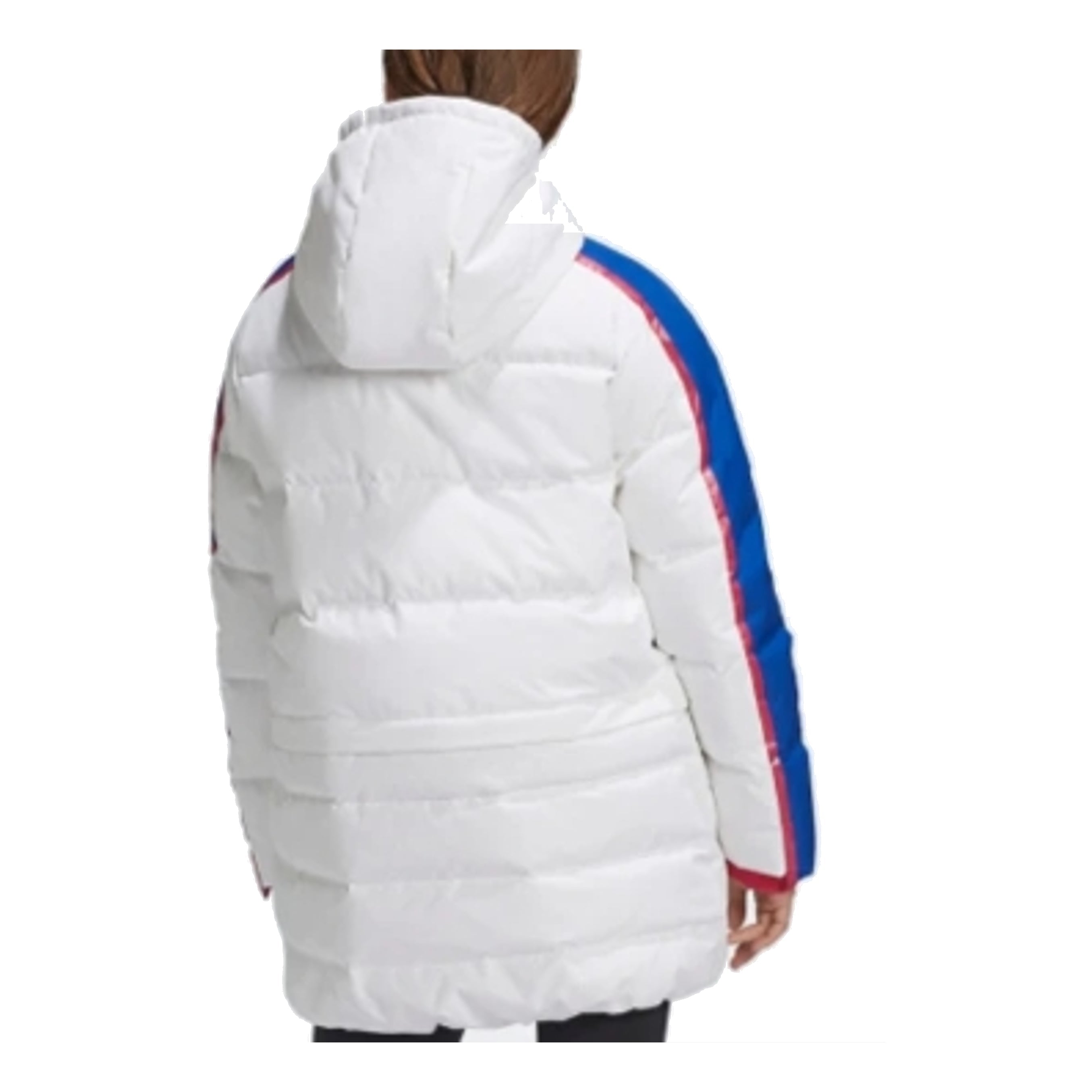 (GS) adidas Sportswear Fit Outdoor Hooded Puffer Jacket 'White Blue' GG3702