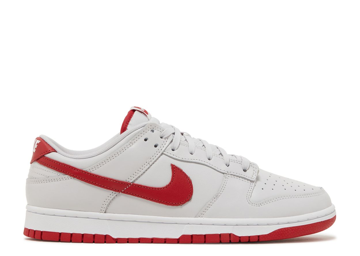 NIKE DUNK LOW 'VAST GREY VARSITY RED'