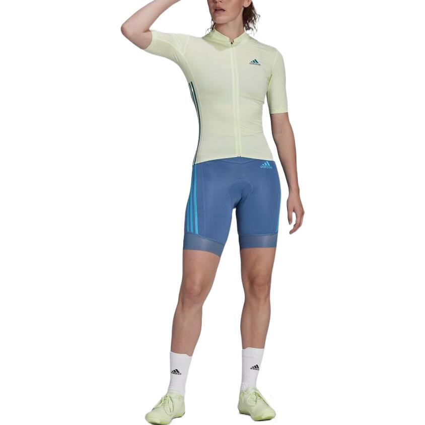 (WMNS) adidas The Short Sleeve Cycling Jersey 'Green' H65313