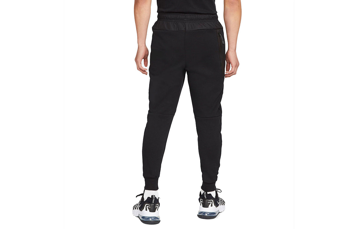 Nike Nsw Tech Fleece Running Training Splicing Bundle Feet Sports Pants Black CZ9902-010