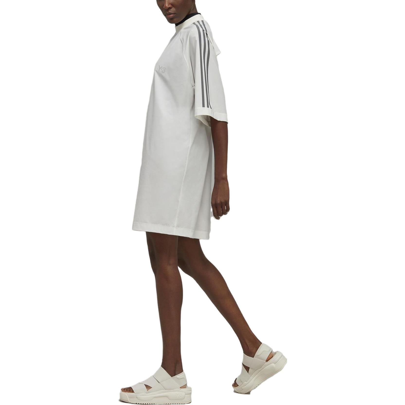 (WMNS) adidas Y-3 3-Stripes T-shirt Dress 'Off White Black' IA1428