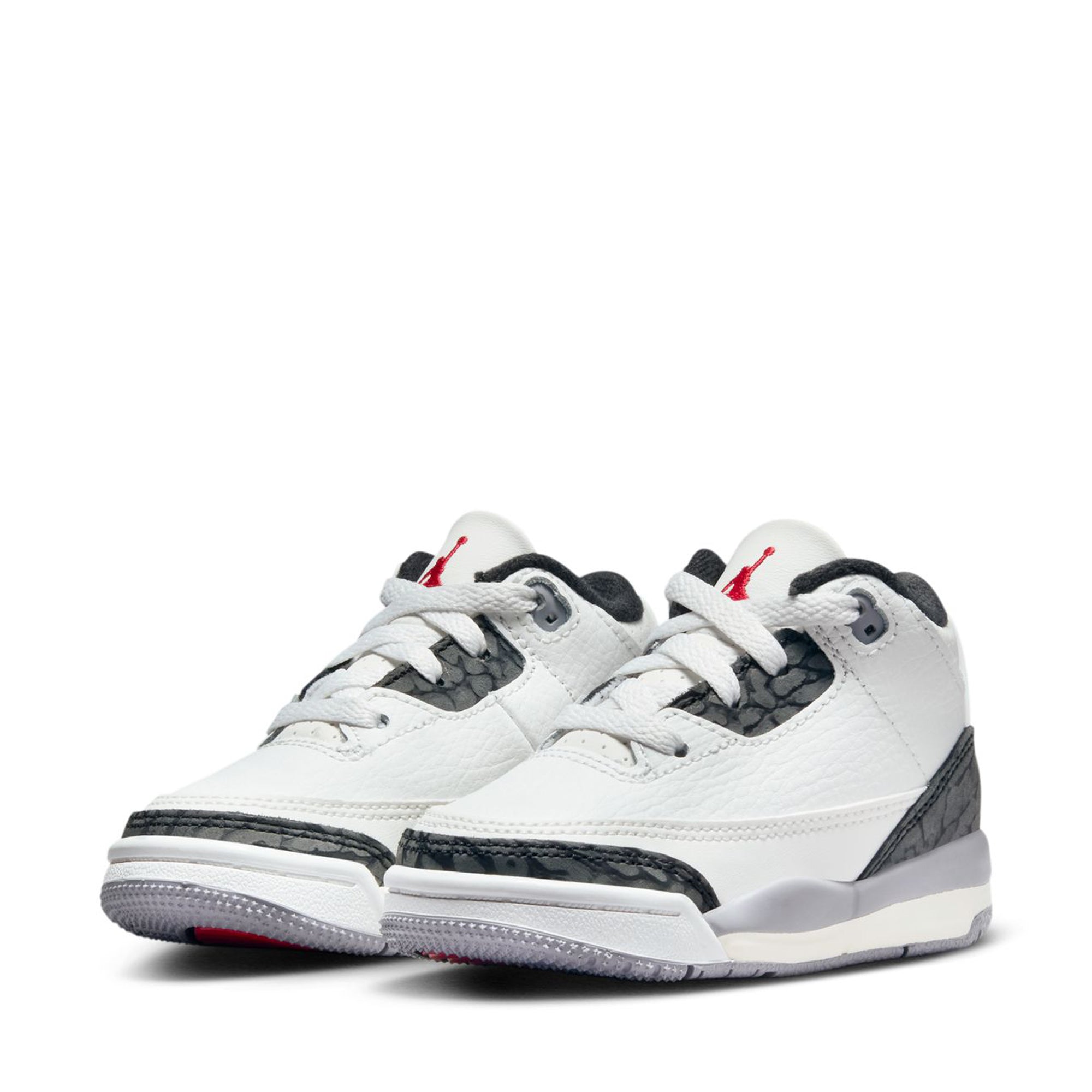 Jordan 3 Retro 'Cement Grey' (TD) - Summit White/Fire Red