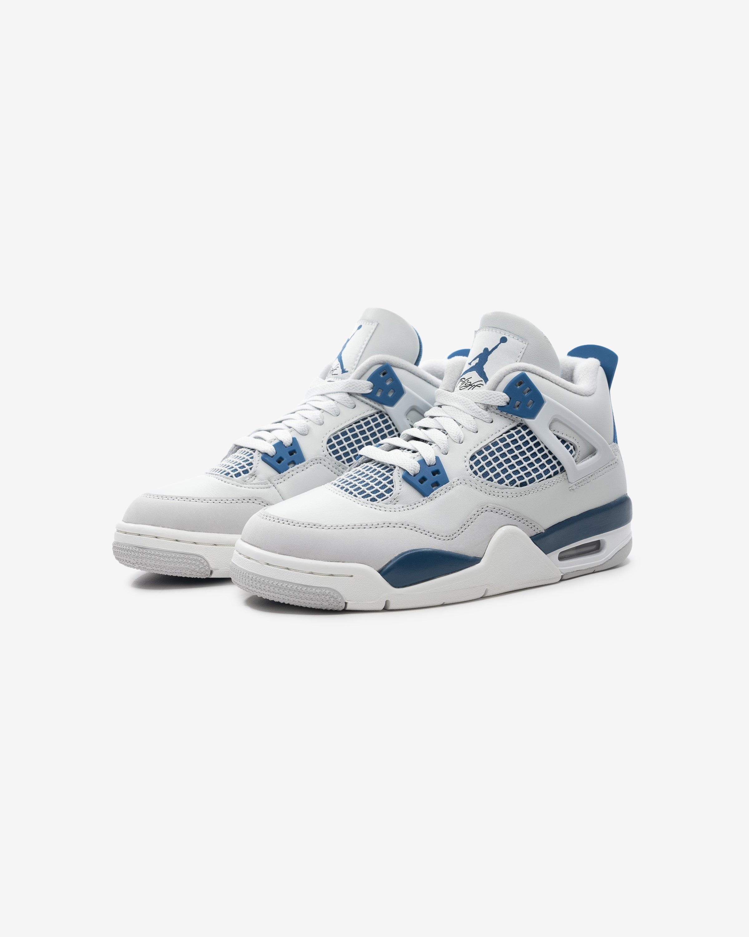 JORDAN GS AJ 4 OFFWHITE/ MILITARYBLUE/ NEUTRALGREY