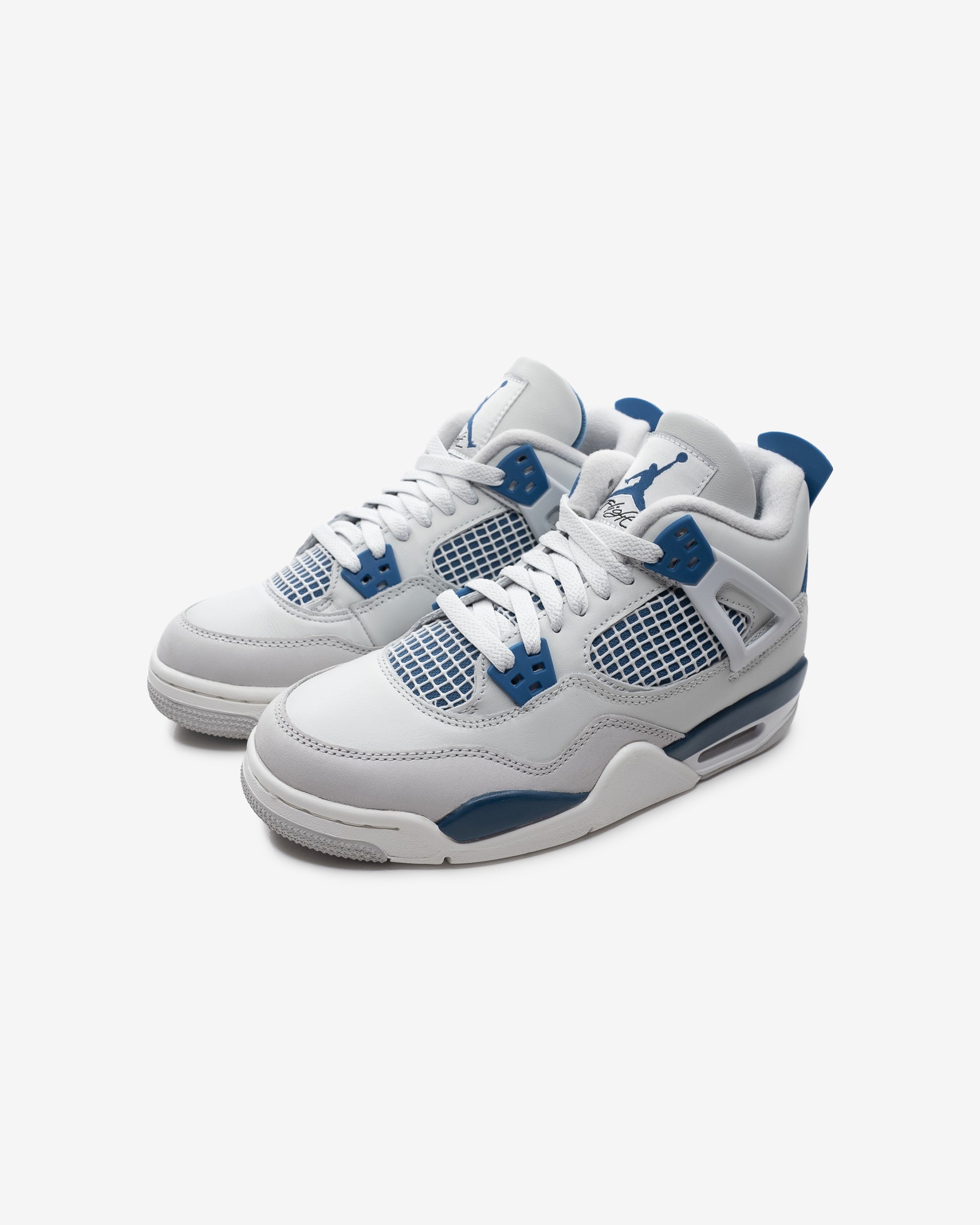 JORDAN GS AJ 4 OFFWHITE/ MILITARYBLUE/ NEUTRALGREY