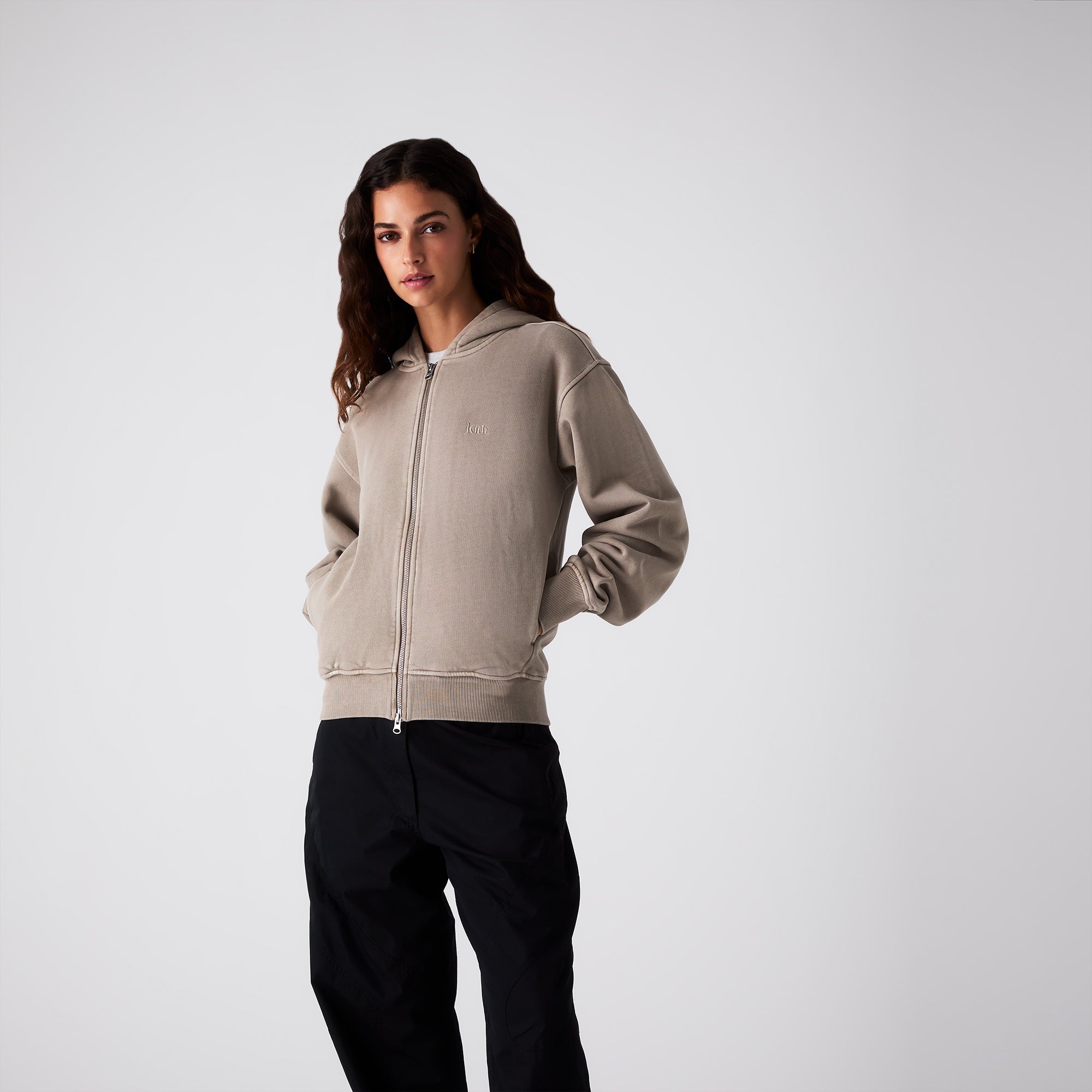 Kith Women Tanner Full Zip Hoodie - Wren