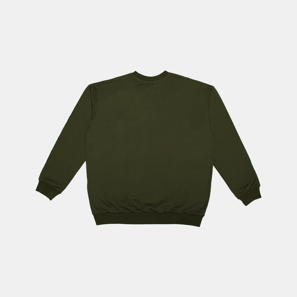 Embroidery Sweatshirt Olive