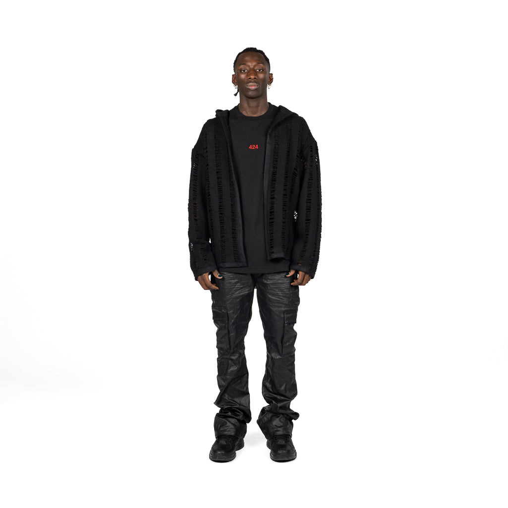 424 Black Laddering Hoodie - Black