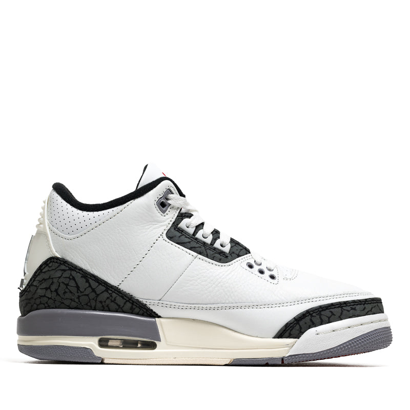 Air Jordan 3 Retro 'Cement Grey' (GS) - Summit White/Fire Red