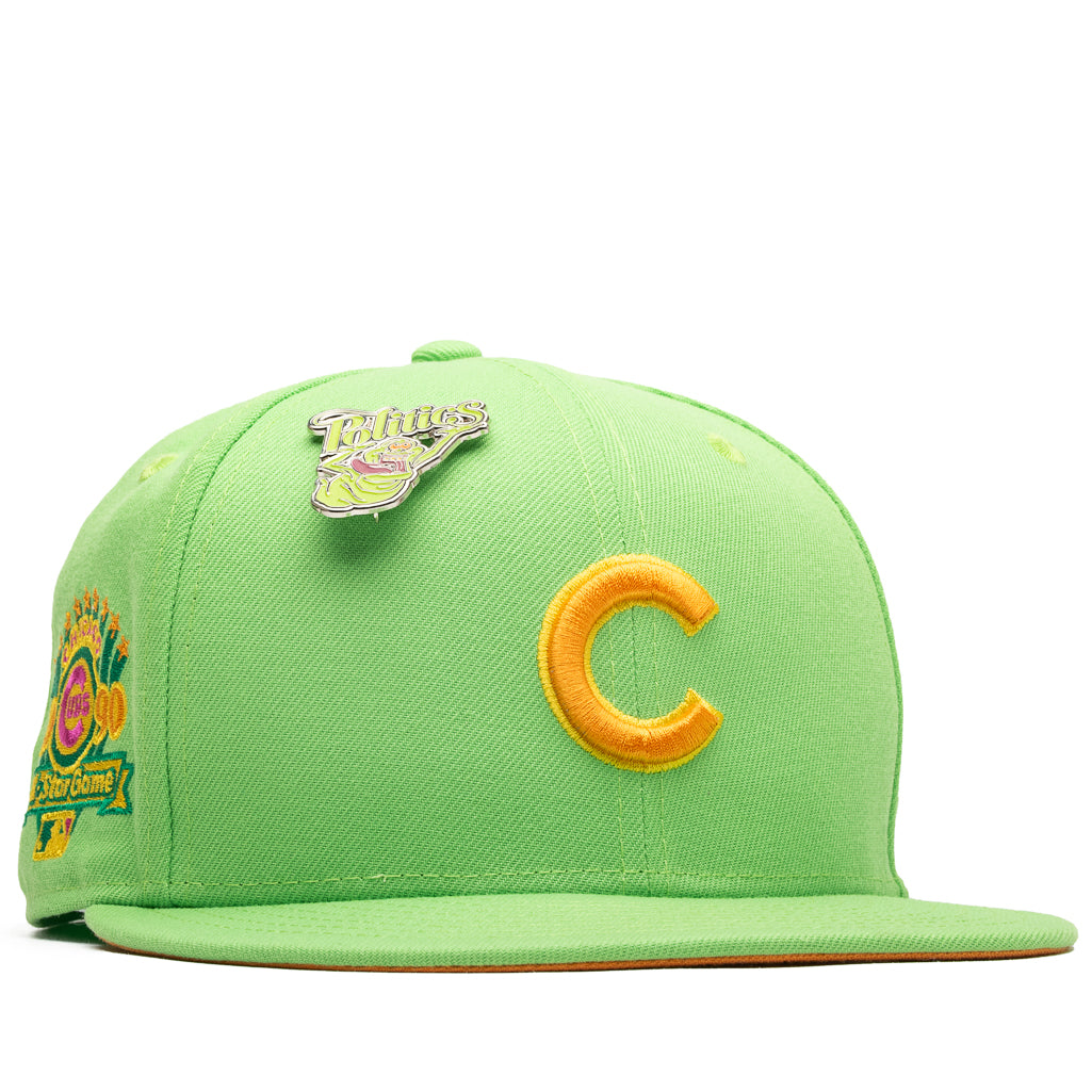 New Era x Politics Chicago Cubs 59Fifty Fitted Hat - Green/Orange