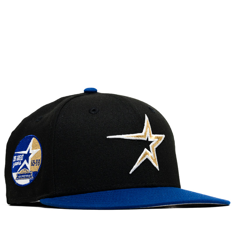 New Era x Politics Houston Astros 59FIFTY Fitted Hat - Black/Light Royal