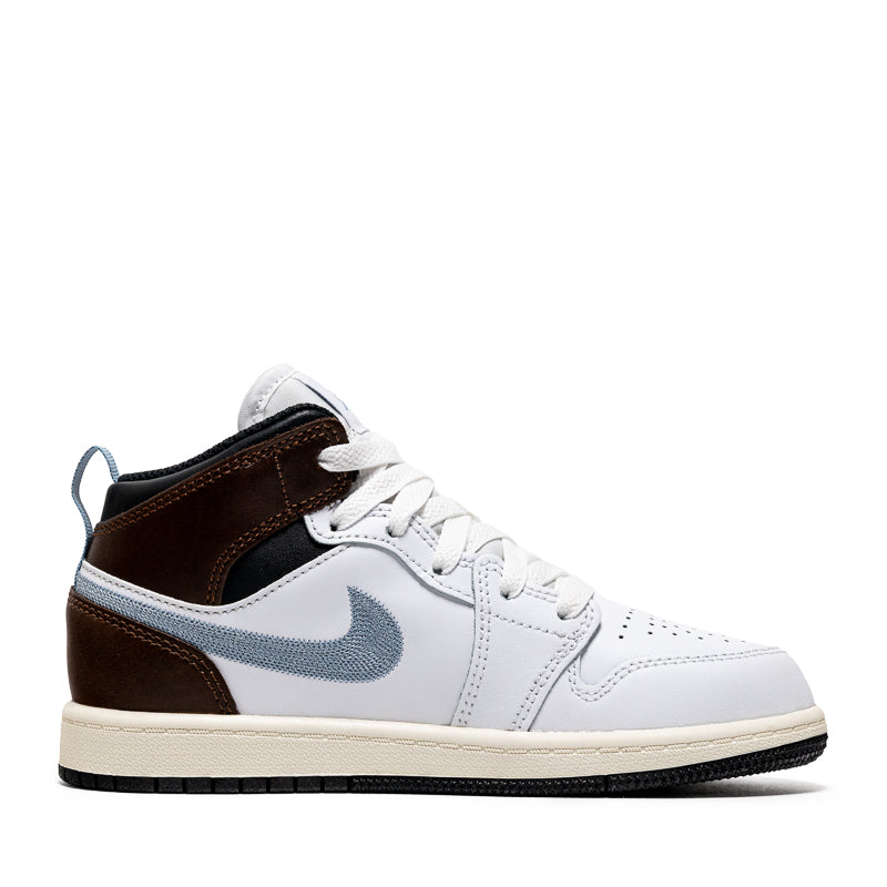 Jordan 1 Mid SE (PS) - White/Blue Grey