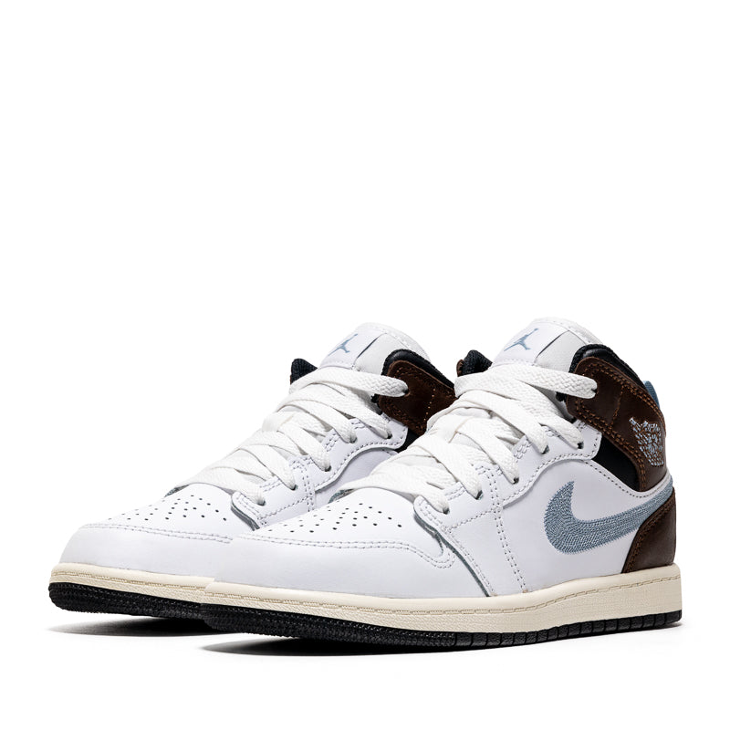 Jordan 1 Mid SE (PS) - White/Blue Grey