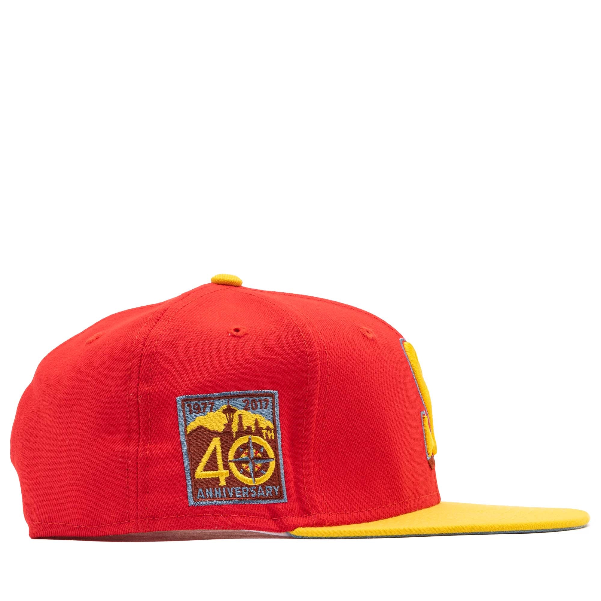 New Era x Politics Seattle Mariners 59FIFTY Fitted Hat - Red/Yellow