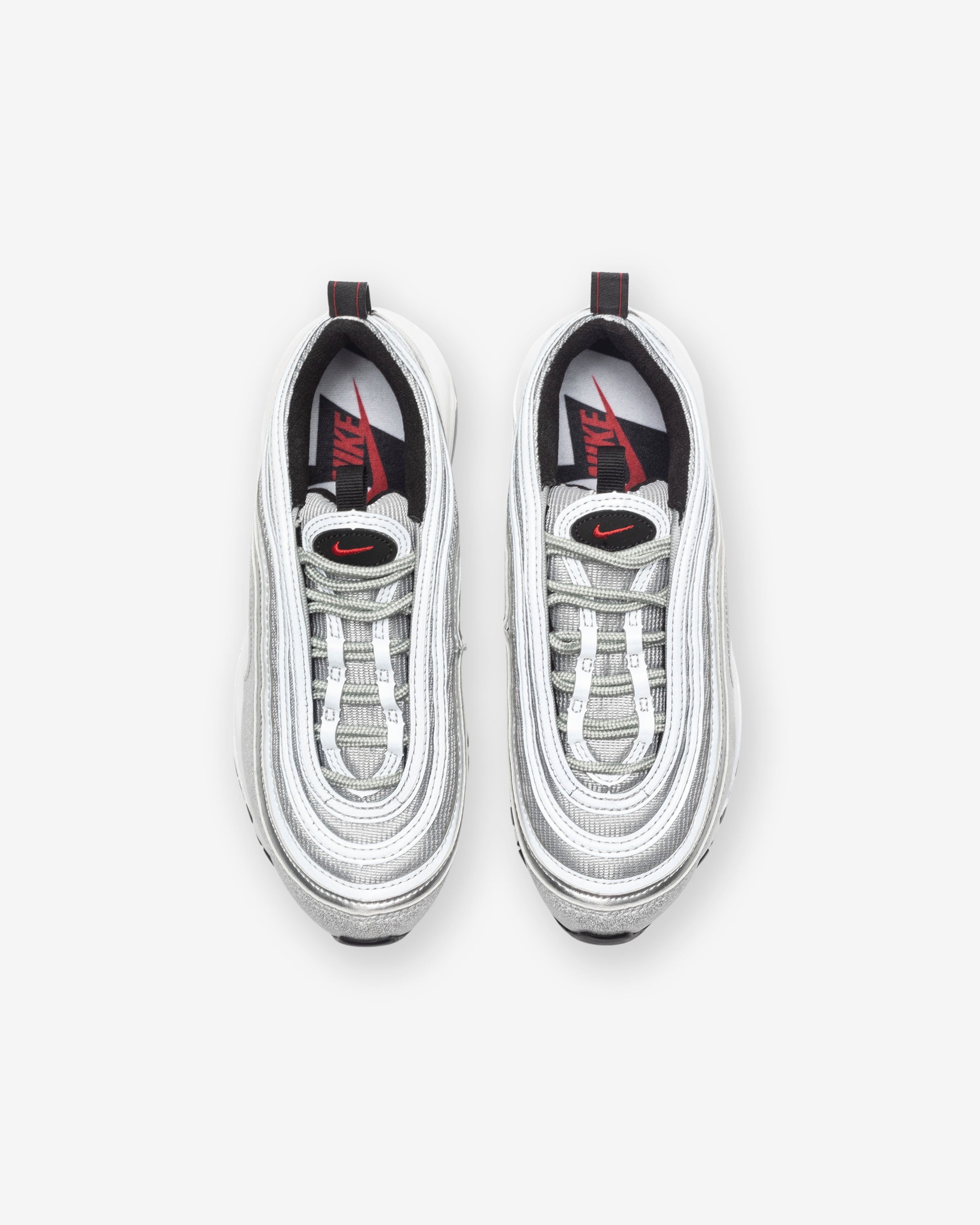 GS NIKE AIR MAX 97 - METALLICSILVER/ VARSITYRED/ WHITE