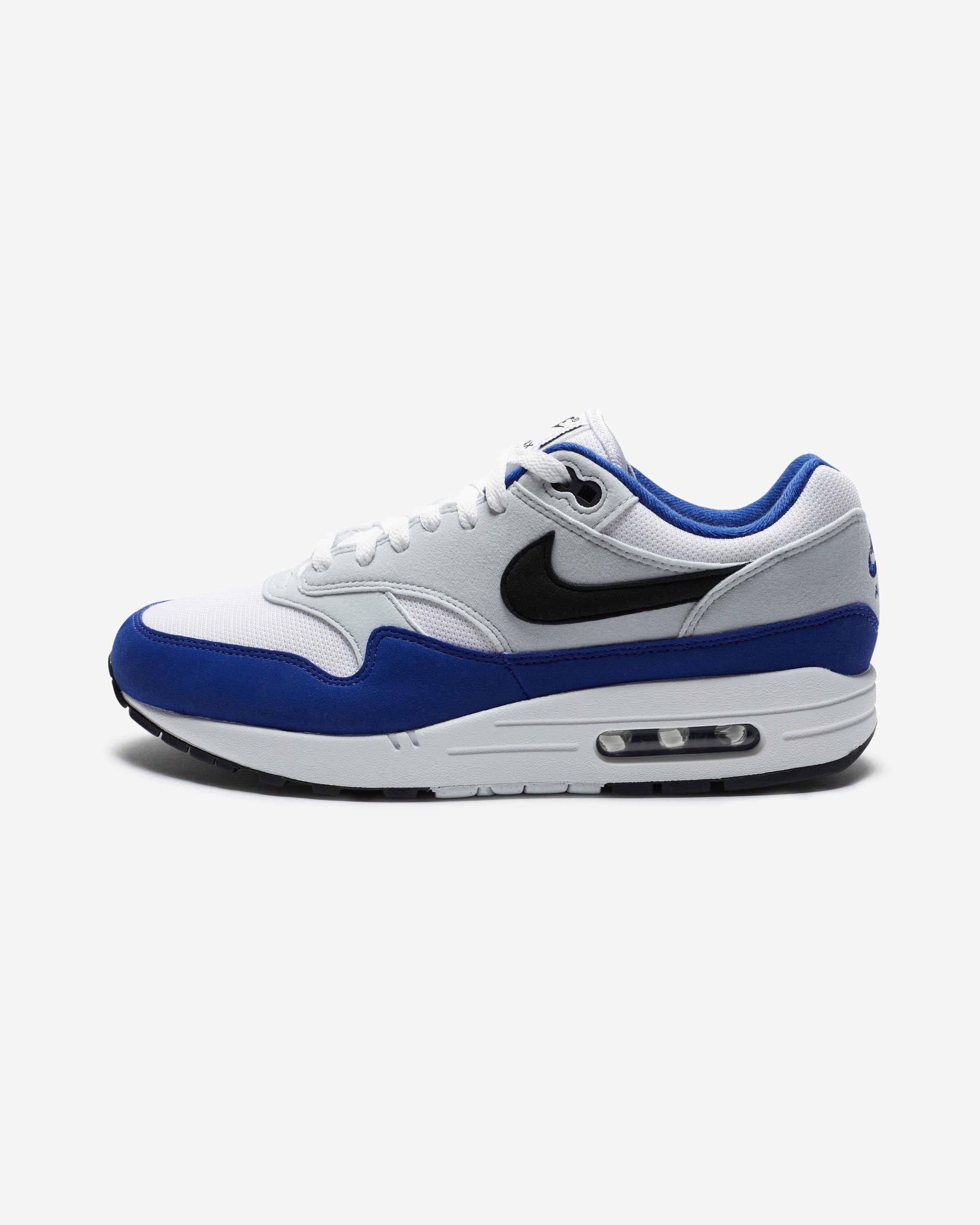 NIKE AIR MAX 1 - WHITE/ BLACK/ DEEPROYALBLUE