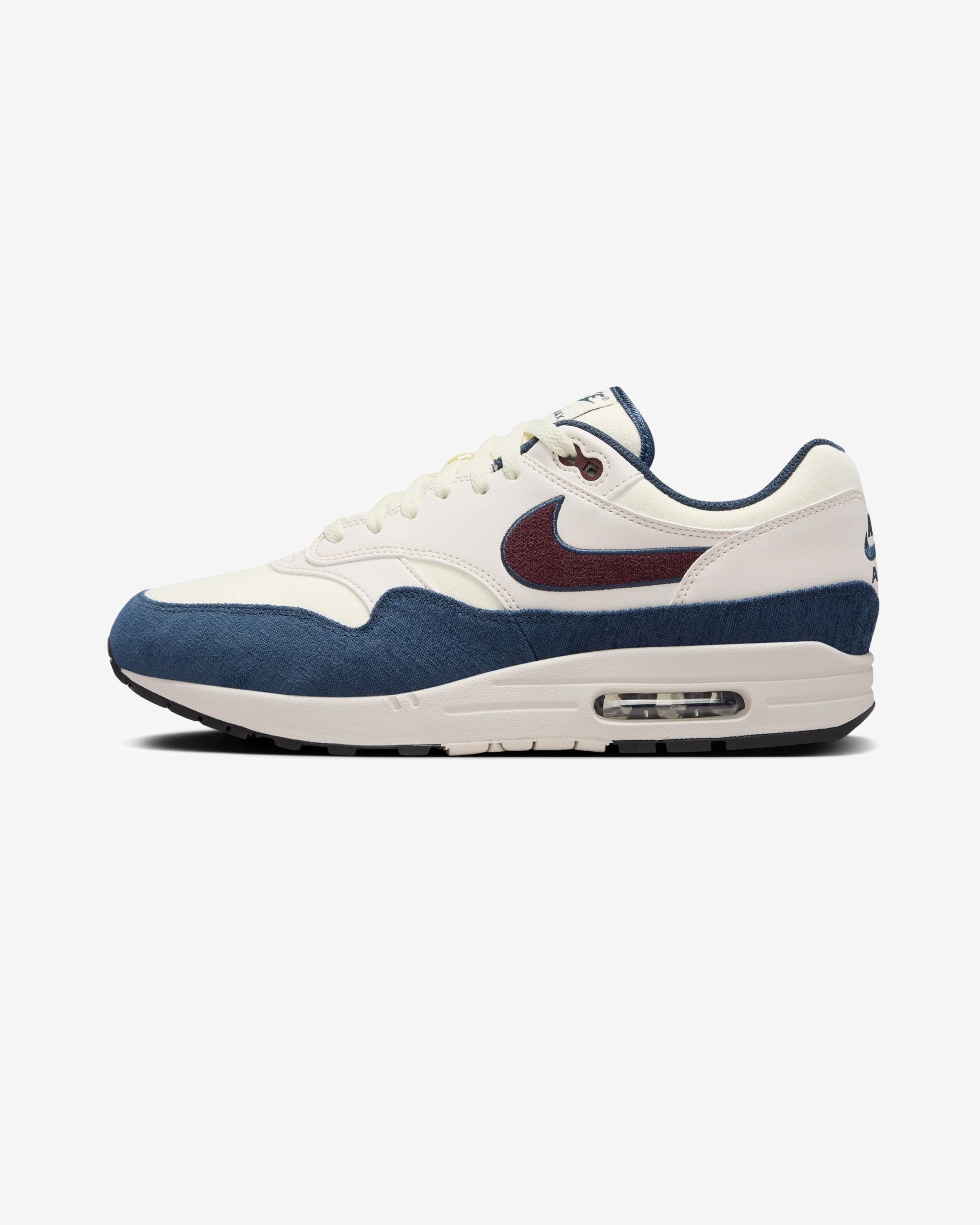 NIKE AIR MAX 1 - COCONUTMILK /BURGUNDYCRUSH/ ARMORYNAVY