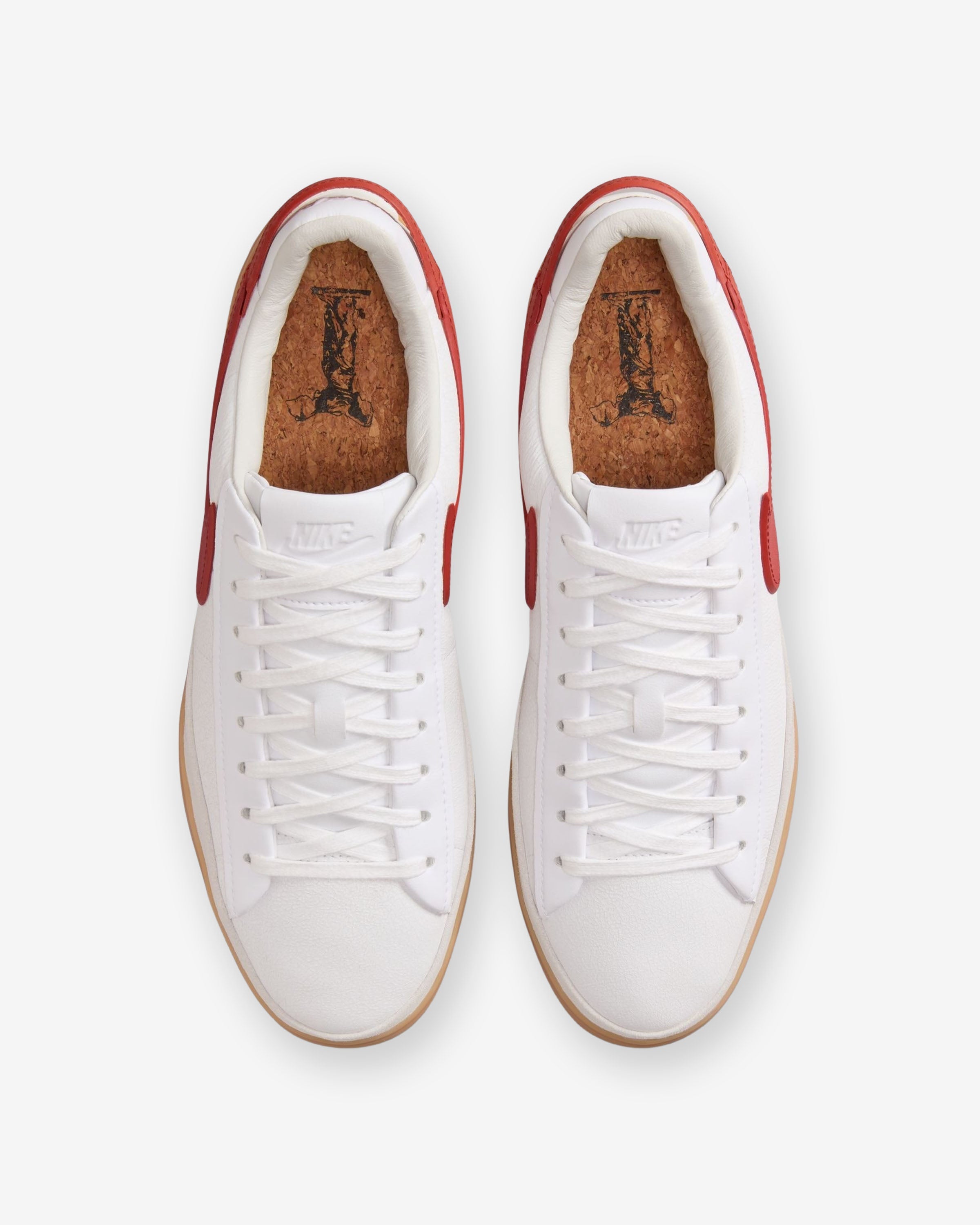 NIKE BLAZER PHANTOM LOW - WHITE/ DRAGONRED/ GUMYELLOW