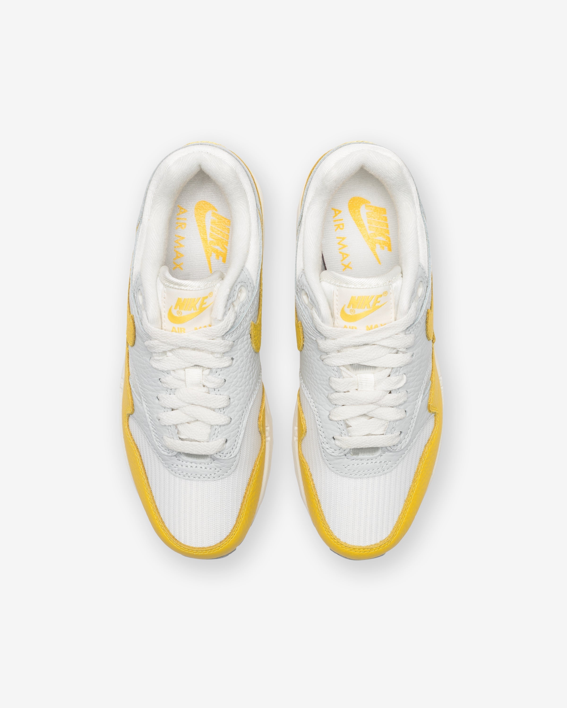 NIKE WOMENS AIR MAX 1 - PHOTONDUST/ TOURYELLOW/ GREY