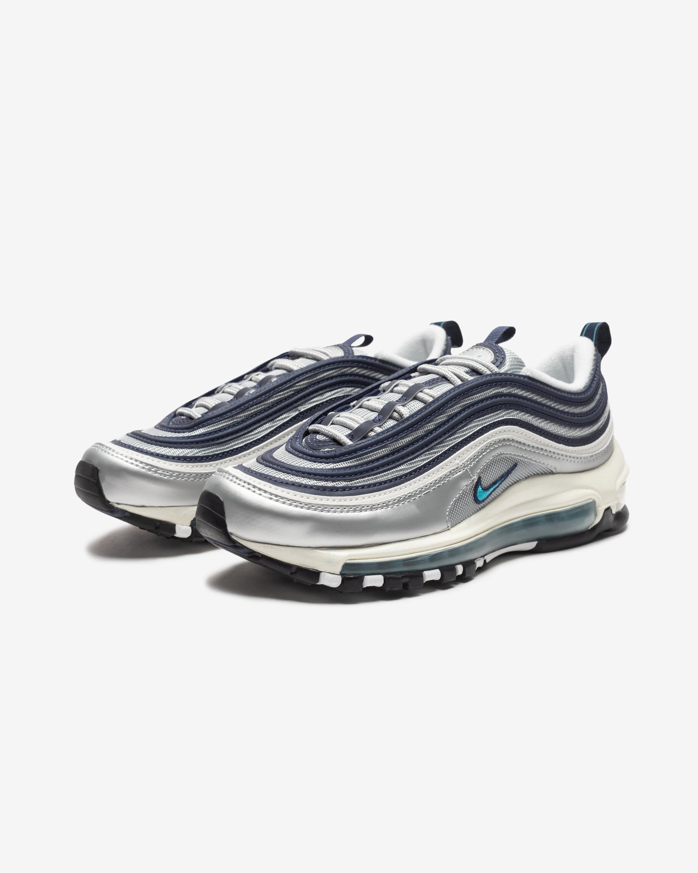 NIKE WOMEN'S AIR MAX 97 - METALLICSILVER/ CHLORINEBLUE