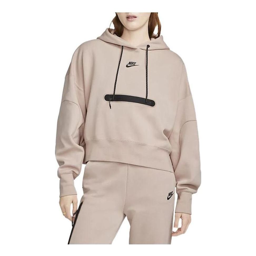 (WMNS) Nike Sportswear Tech Fleece Pullover Hoodie 'Light Brown' DR4974-601